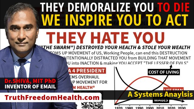 Dr.SHIVA™ LIVE: THEY Demoralize YOU to DIE. WE Inspire YOU to ACT