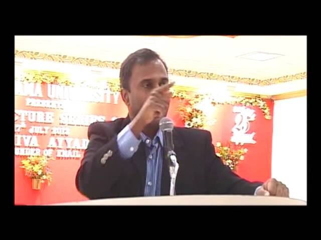 Dr. V.A. Shiva Ayyadurai, MIT, Inventor of Email, at Sathyabama University