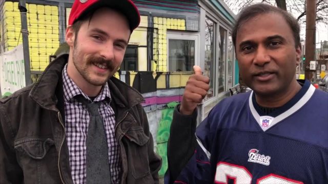 Bus tour across Massachusetts on Superbowl Sunday