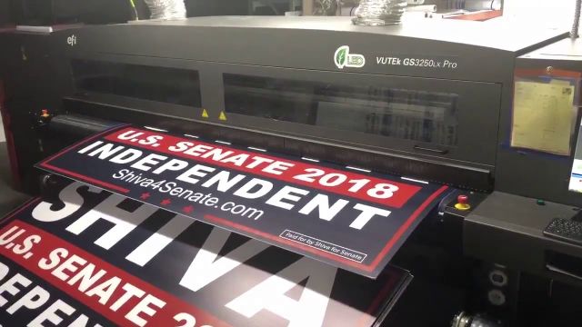 Shiva4Senate 4 by 8 Signs Hot off the Press
