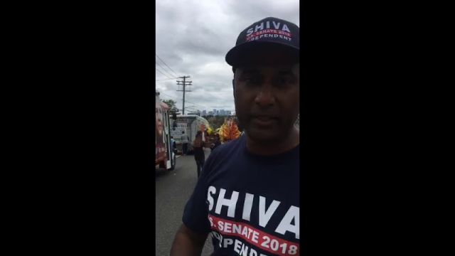 Dr. Shiva Ayyadurai at Columbus Day Parade 2018 in Boston
