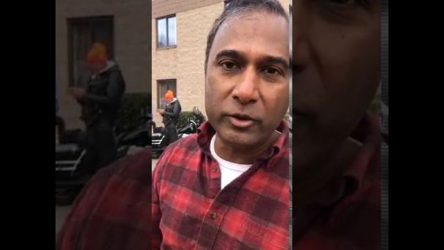 Dr SHIVA LIVE At Start of SHIVA TRUMP ROLLING Rally, Leominster