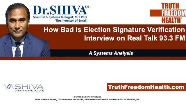 Dr. SHIVA BROADCAST: How Bad Is Election Signature Verification? Interview On Real Talk 93.3 FM