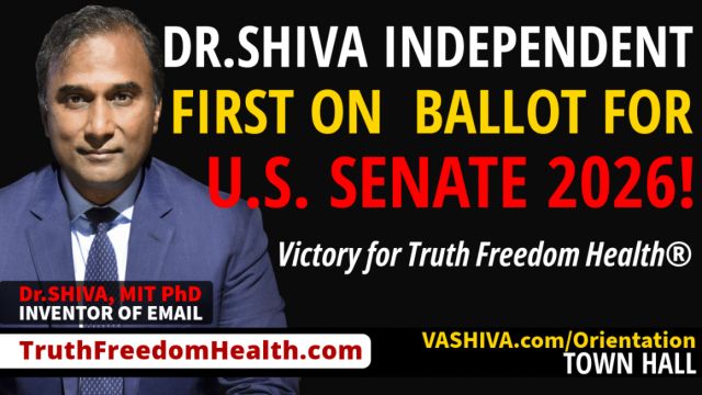 Dr.SHIVA® LIVE: Dr.SHIVA®, INDEPENDENT- FIRST on BALLOT for U.S. Senate 2026!