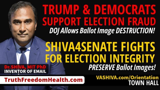 Dr.SHIVA® LIVE: Trump & Democrats Support Election Fraud. Shiva4Senate Fights for Election Integrity