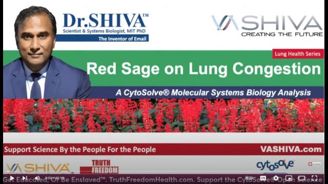 Dr.SHIVA LIVE: Red Sage and Lung Congestion. CytoSolve® Systems Analysis.