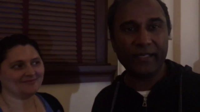 Dr. SHIVA with a Supporter, Stella at the NJ Senate House