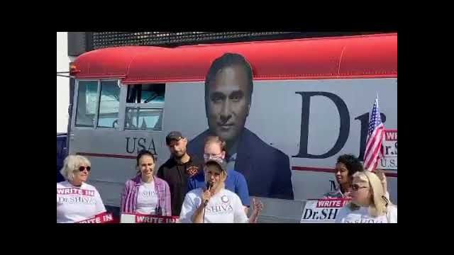 V A SHIVA Dr SHIVA LIVE US SENATE RALLY@ Springfield, MA Working People Unite! SUNDAY OCT 4th