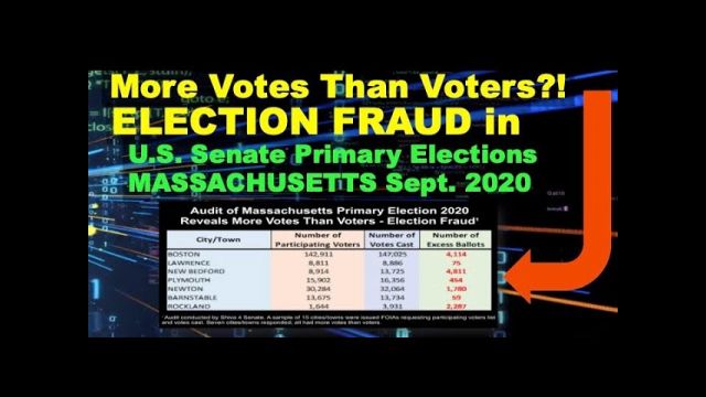 Blatant #ElectionFraud in MA 2020 Primary Elections: More Votes than Voters! WRITE-IN 