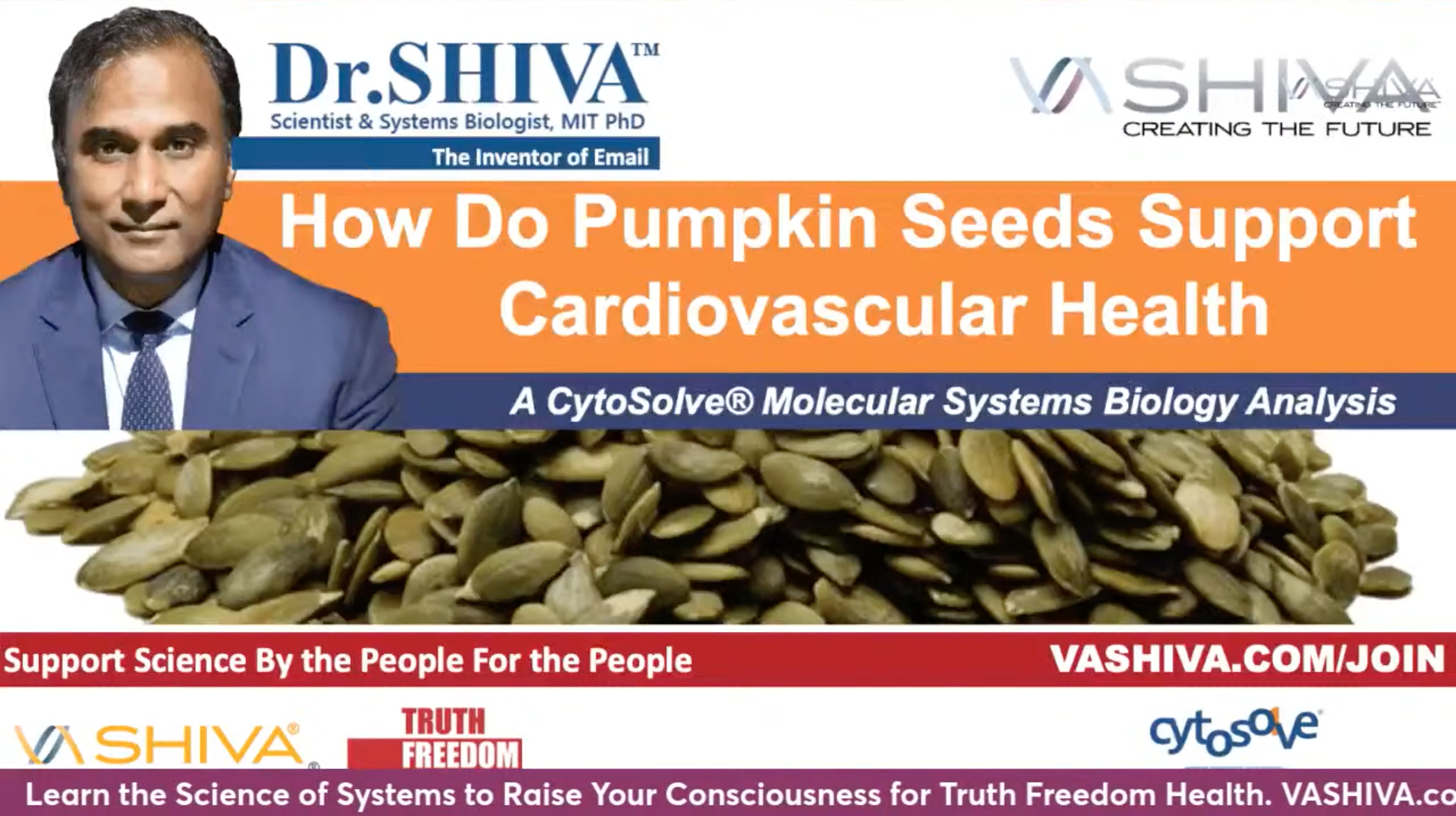 Dr.SHIVA LIVE: How Pumpkin Seeds Support Cardiovascular Health. A CytoSolve® Analysis.