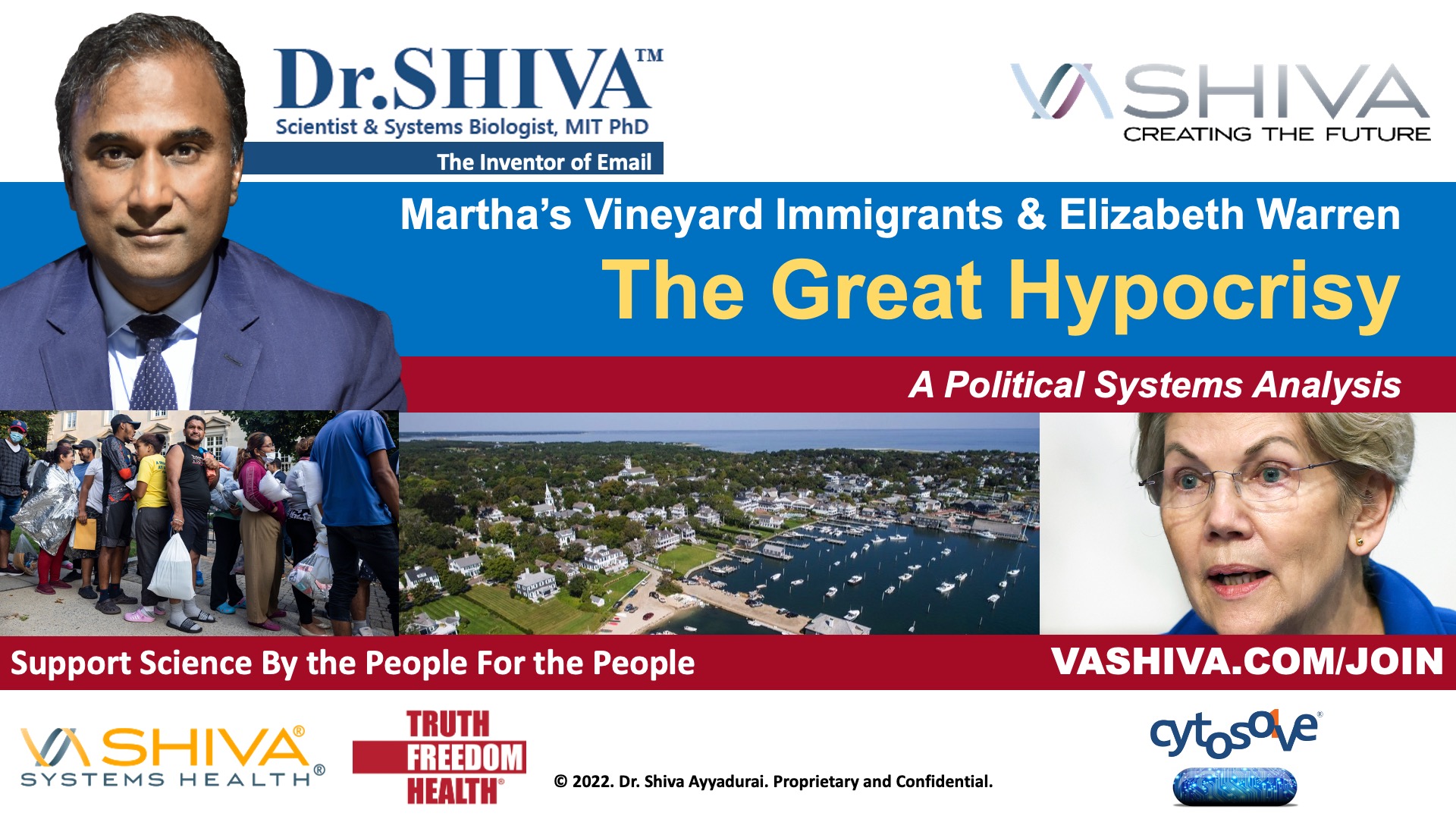 Dr.SHIVA LIVE: Martha’s Vineyard Immigrants & Elizabeth Warren - The Great Hypocrisy