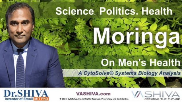 Dr.SHIVA™ LIVE: Moringa on Men's Health @CytoSolve® Systems Analysis