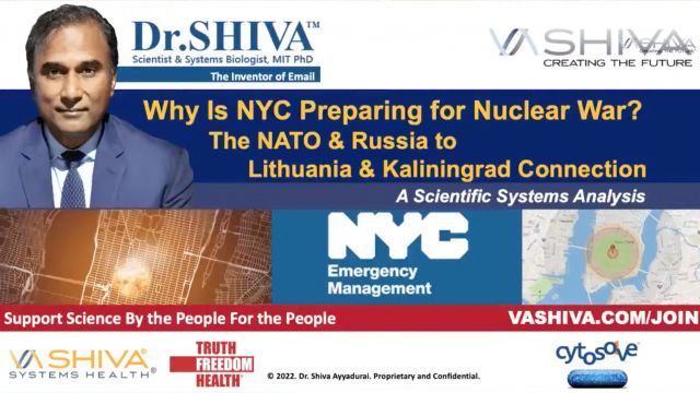 Dr.SHIVA LIVE: NYC Prepares for Nuclear War. Why? NATO & Russia to Lithuania & Kaliningrad History