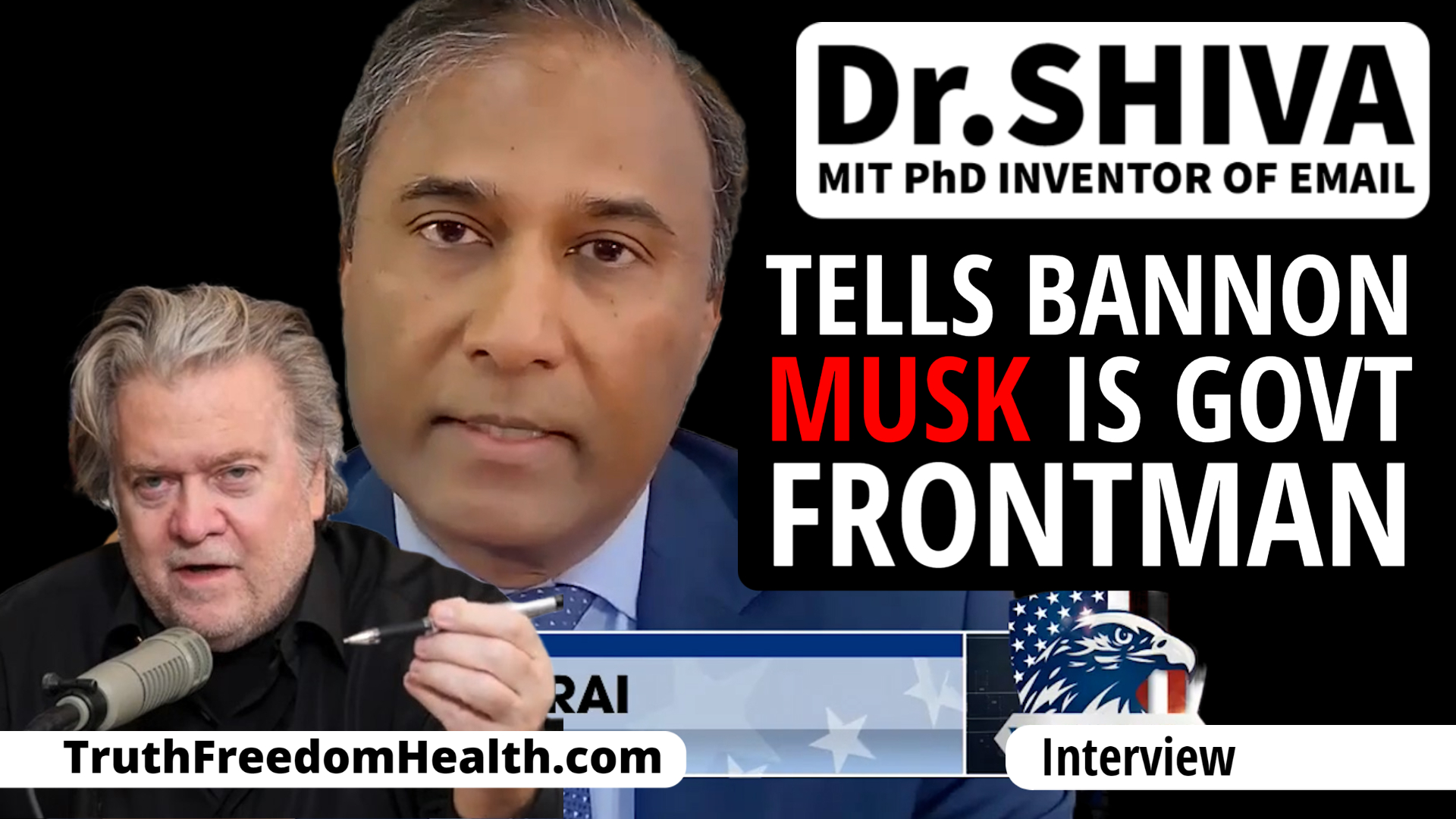 Dr.SHIVA Blasts Musk, Conservative Influencers As ‘Controlled Opposition’ In Fight For Free Speech - Interviewed by Steve Bannon