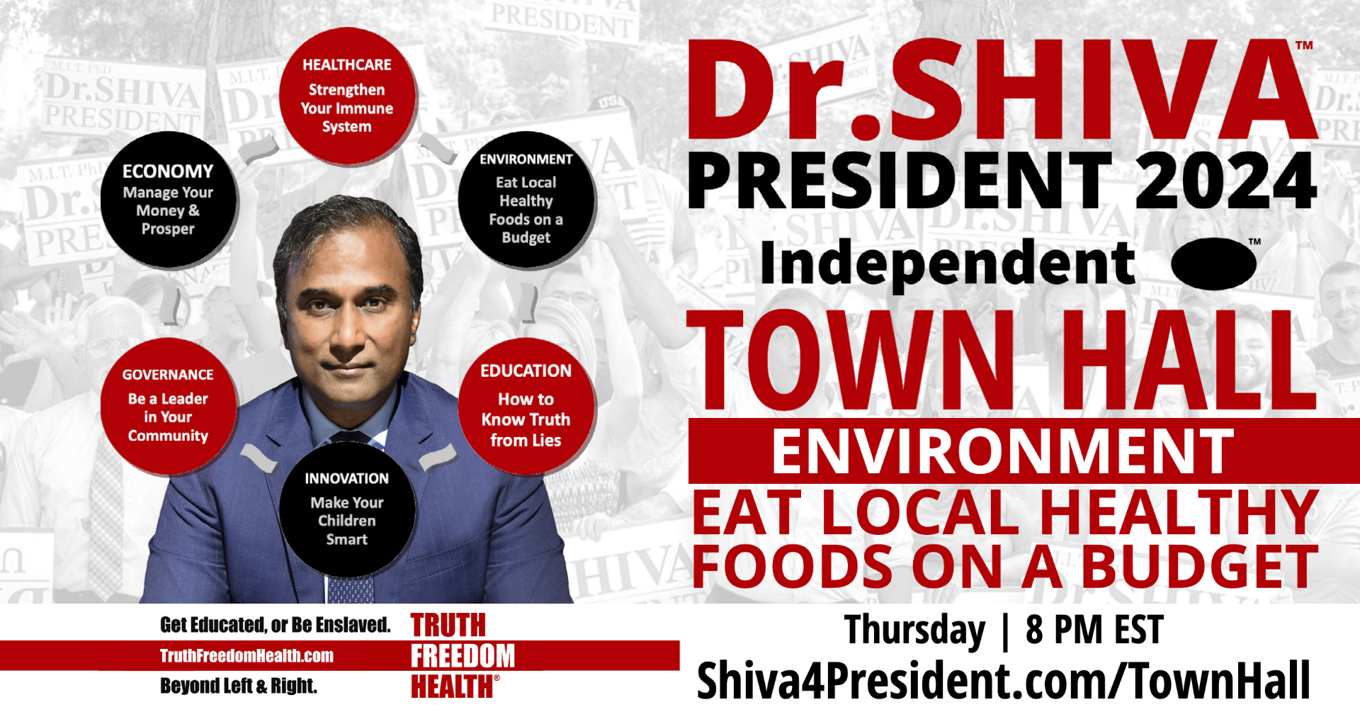 Dr-SHIVA™ LIVE: TOWN HALL - Environment GMOs and How to Eat Healthy
